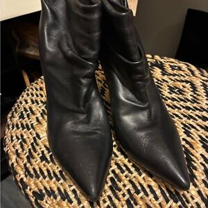 Black Pointed Toe Ankle Boots